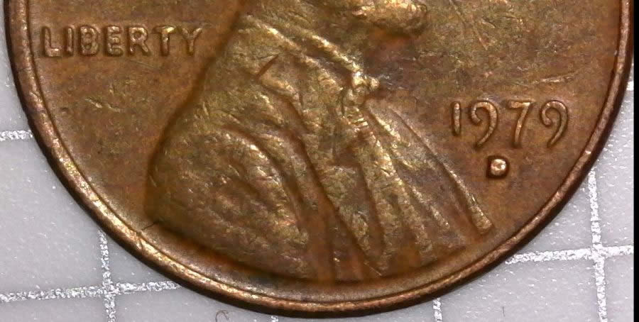1979-D-Lincoln-Cent-Struck-Through-Maybe-Wire?-Thoughts?